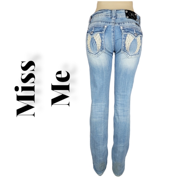 Miss Me Denim - MISS ME ANGEL WING SKINNY JEANS
